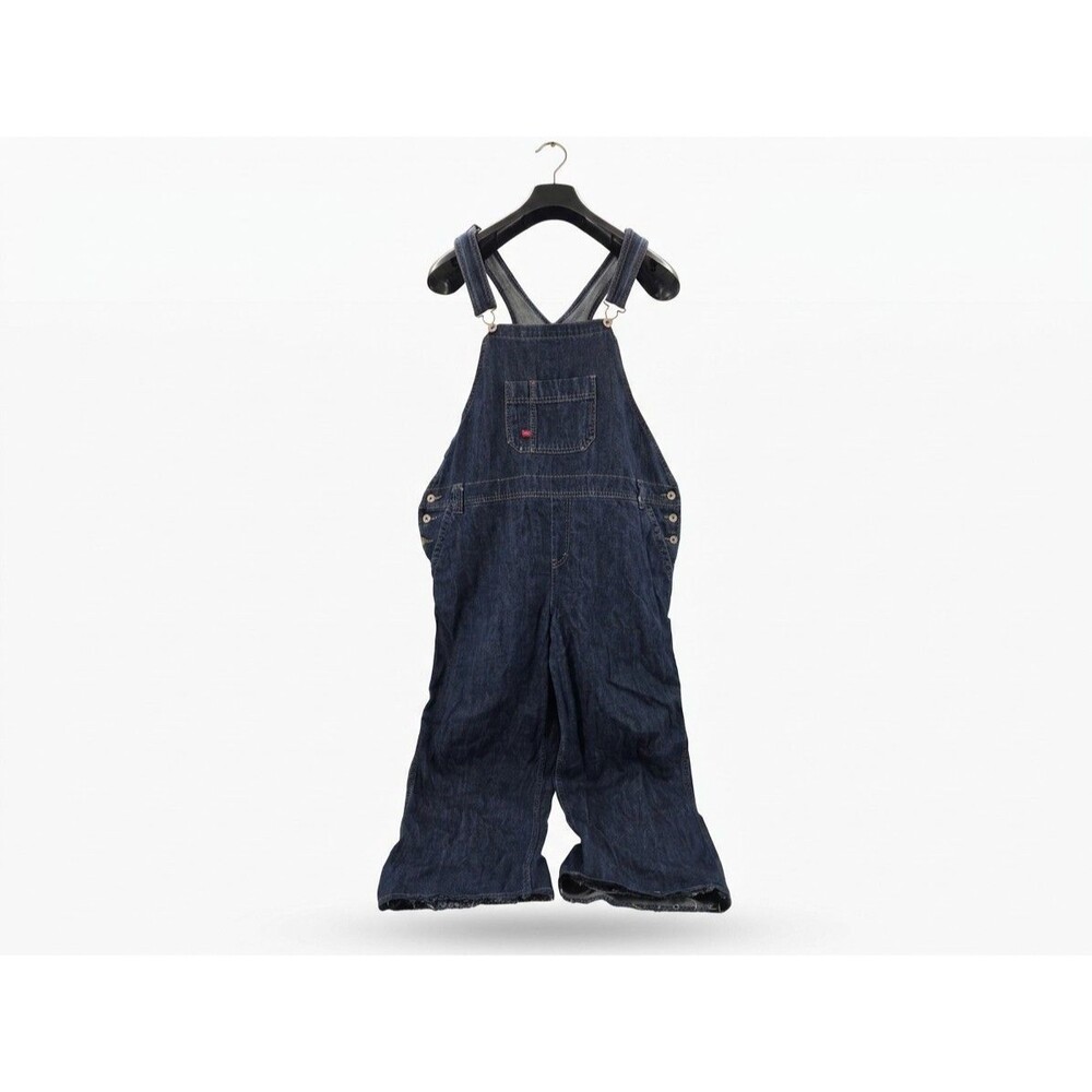 Dickies Women's XL SHORT Unlined Duck Canvas Bib Overalls Blue